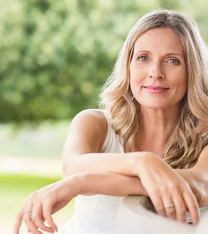 happy woman relaxing