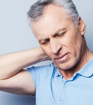 man in neck pain